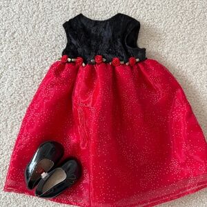 18" doll dress- custom made to match girls dress